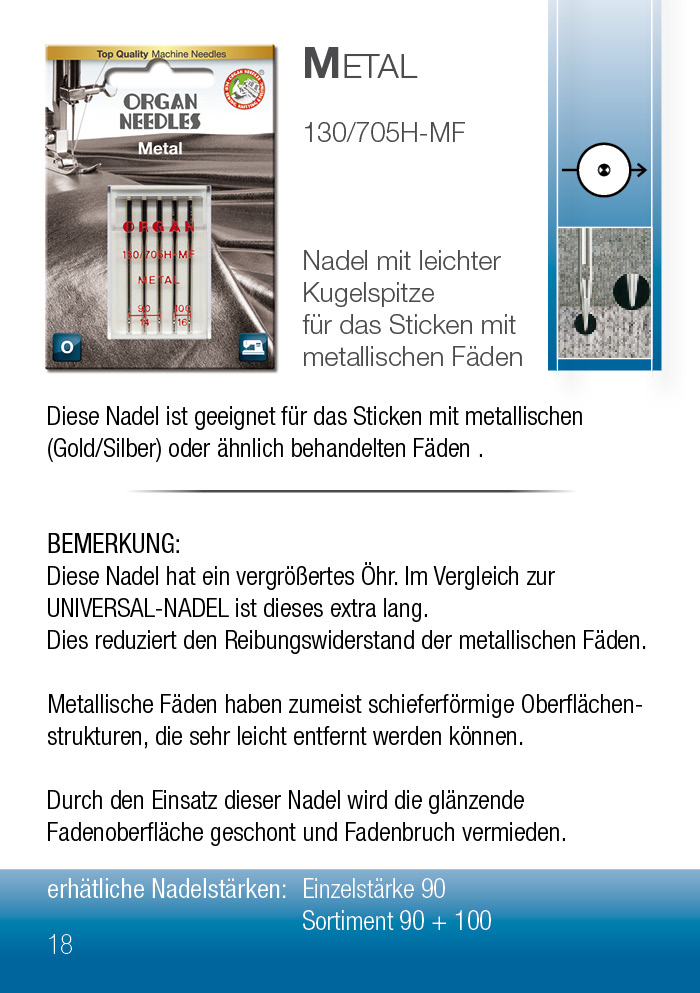 Organ Rundkolbennadeln + System 88x1; 